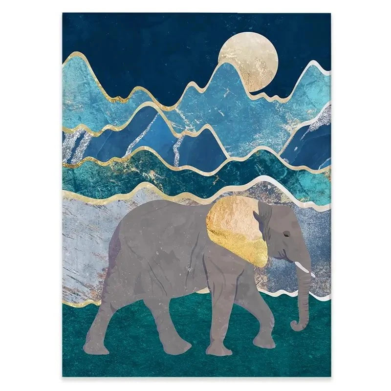 Elephants In The Mountains Canvas Print Elephants In The Mountains Canvas Print wall art product Sarah Manovski