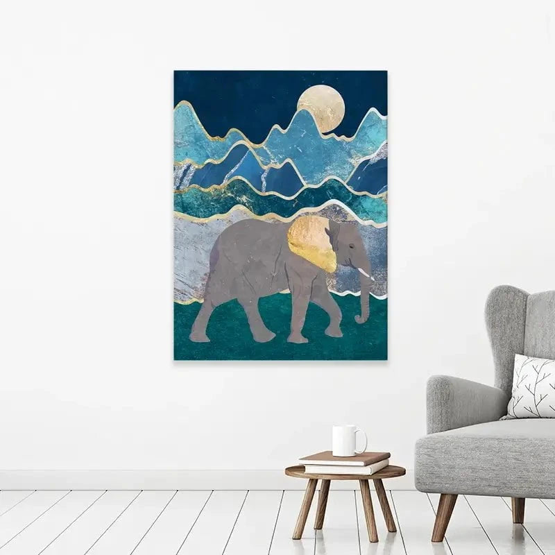 Elephants In The Mountains Canvas Print Elephants In The Mountains Canvas Print wall art product Sarah Manovski