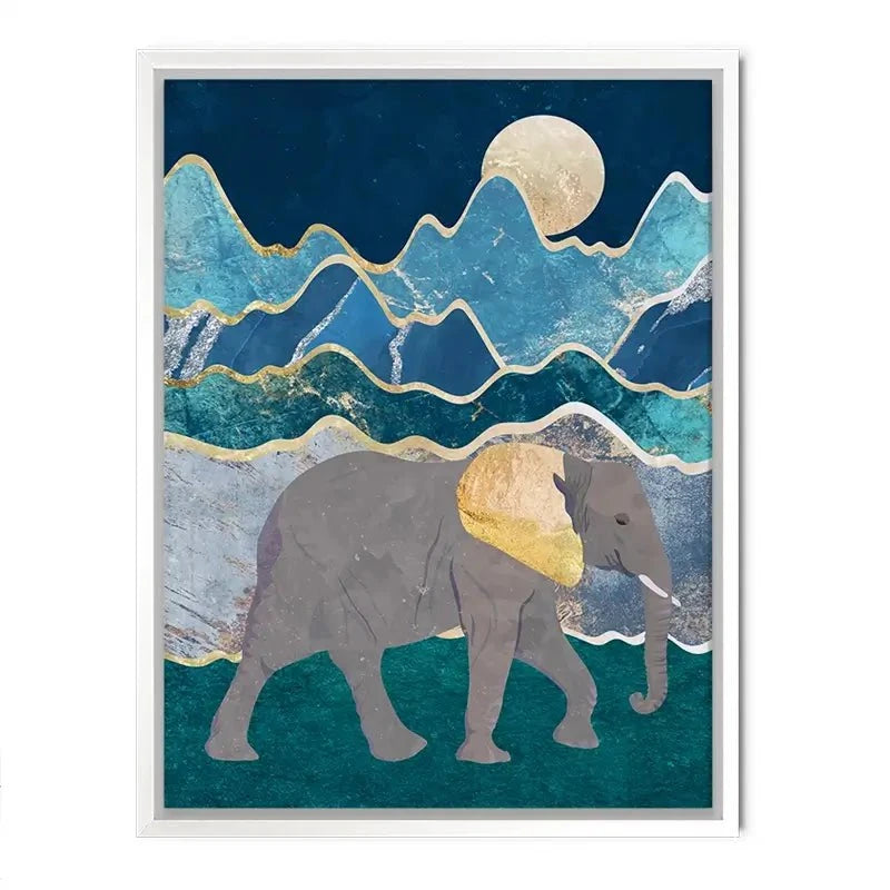 Elephants In The Mountains Canvas Print Elephants In The Mountains Canvas Print wall art product Sarah Manovski