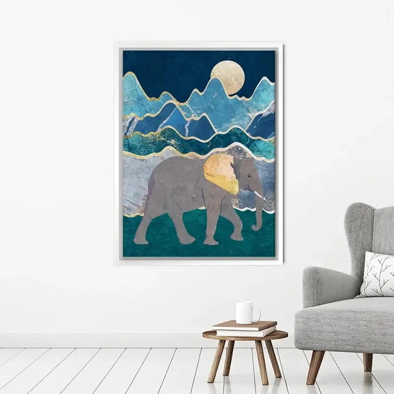 Elephants In The Mountains Canvas Print Elephants In The Mountains Canvas Print wall art product Sarah Manovski
