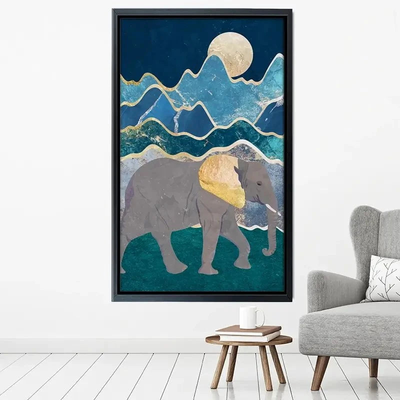 Elephants In The Mountains Canvas Print Elephants In The Mountains Canvas Print wall art product Sarah Manovski