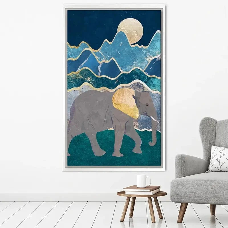 Elephants In The Mountains Canvas Print Elephants In The Mountains Canvas Print wall art product Sarah Manovski