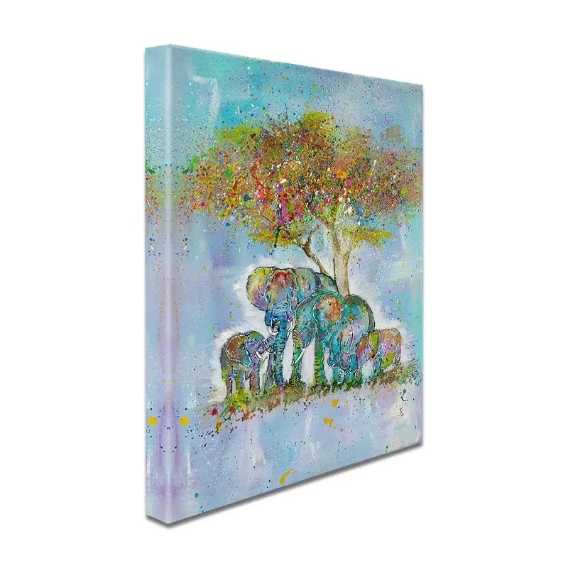 Elephants Under The Tree Canvas Print Elephants Under The Tree Canvas Print wall art product Jamie Taylor