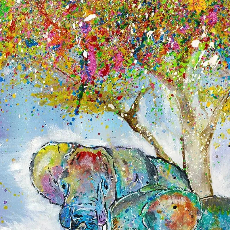Elephants Under The Tree Canvas Print Elephants Under The Tree Canvas Print wall art product Jamie Taylor