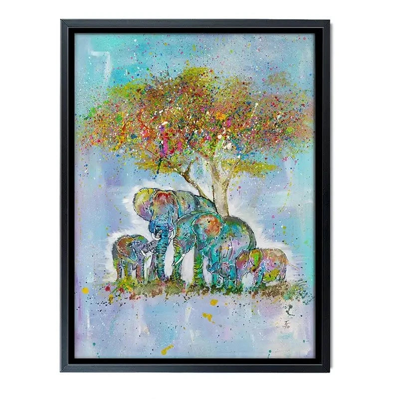 Elephants Under The Tree Canvas Print Elephants Under The Tree Canvas Print wall art product Jamie Taylor