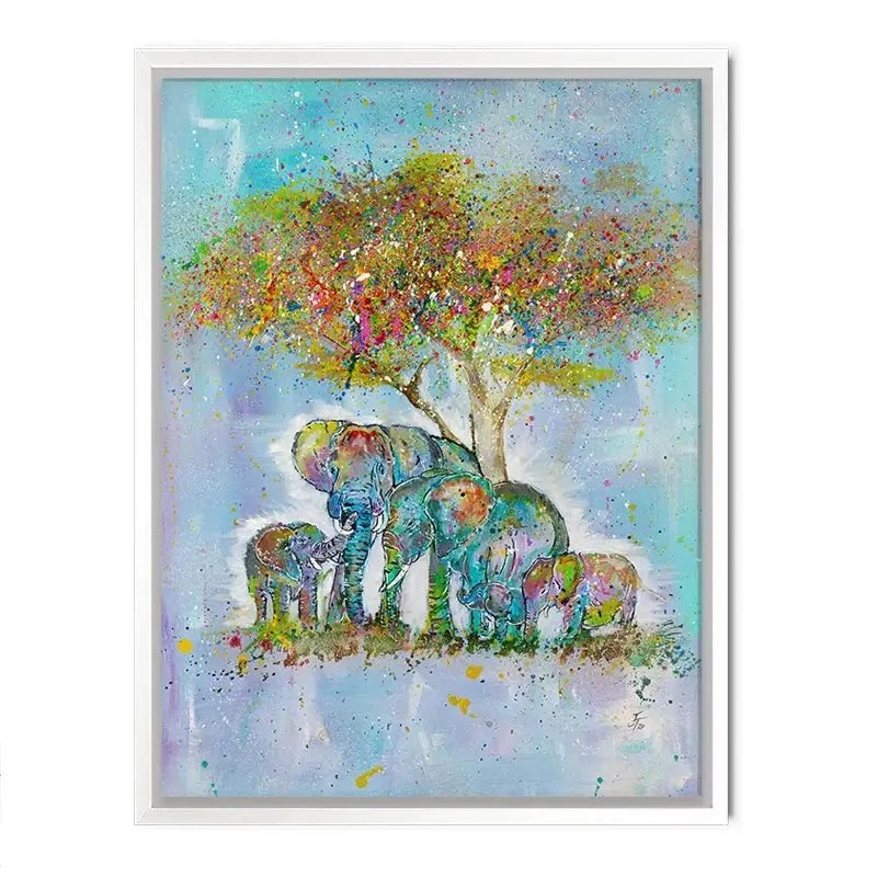 Elephants Under The Tree Canvas Print Elephants Under The Tree Canvas Print wall art product Jamie Taylor