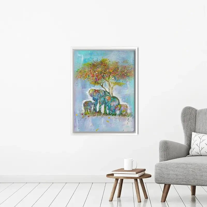 Elephants Under The Tree Canvas Print Elephants Under The Tree Canvas Print wall art product Jamie Taylor