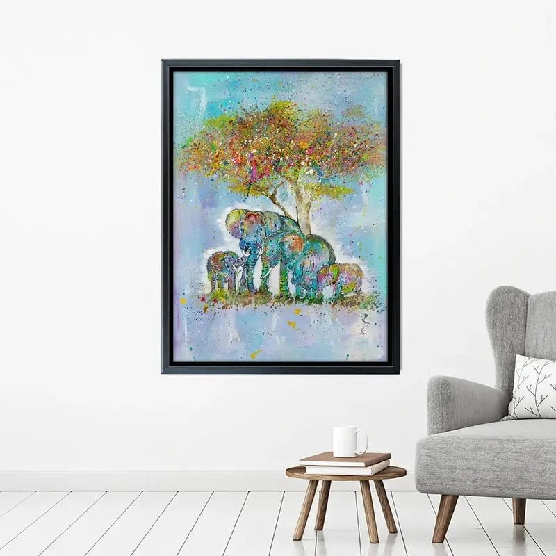 Elephants Under The Tree Canvas Print Elephants Under The Tree Canvas Print wall art product Jamie Taylor