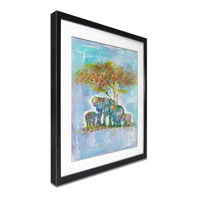 Elephants Under The Tree Framed Art Print Elephants Under The Tree Framed Art Print wall art product Jamie Taylor