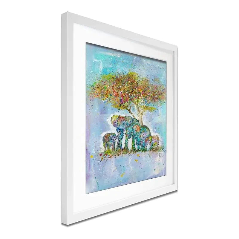 Elephants Under The Tree Framed Art Print Elephants Under The Tree Framed Art Print wall art product Jamie Taylor
