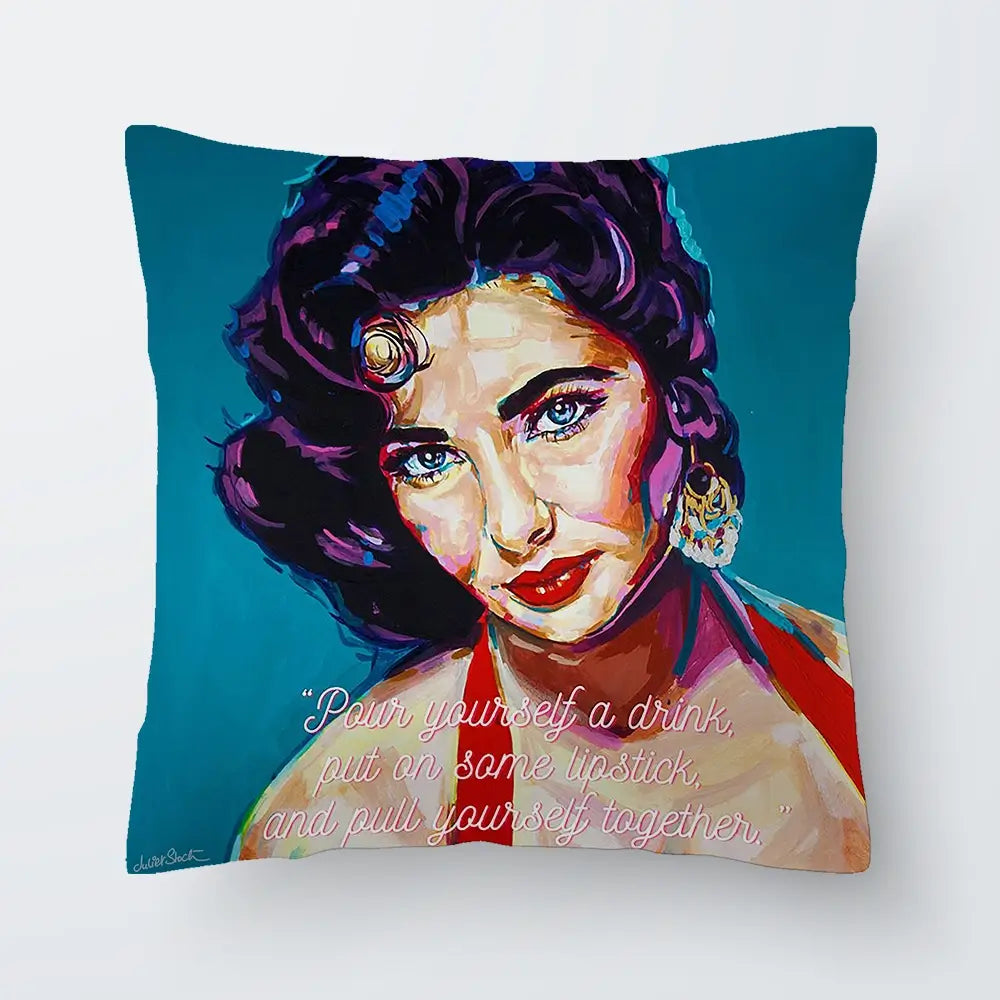 Elizabeth Taylor Cushion Elizabeth Taylor Cushion wall art product Juliet Stockton