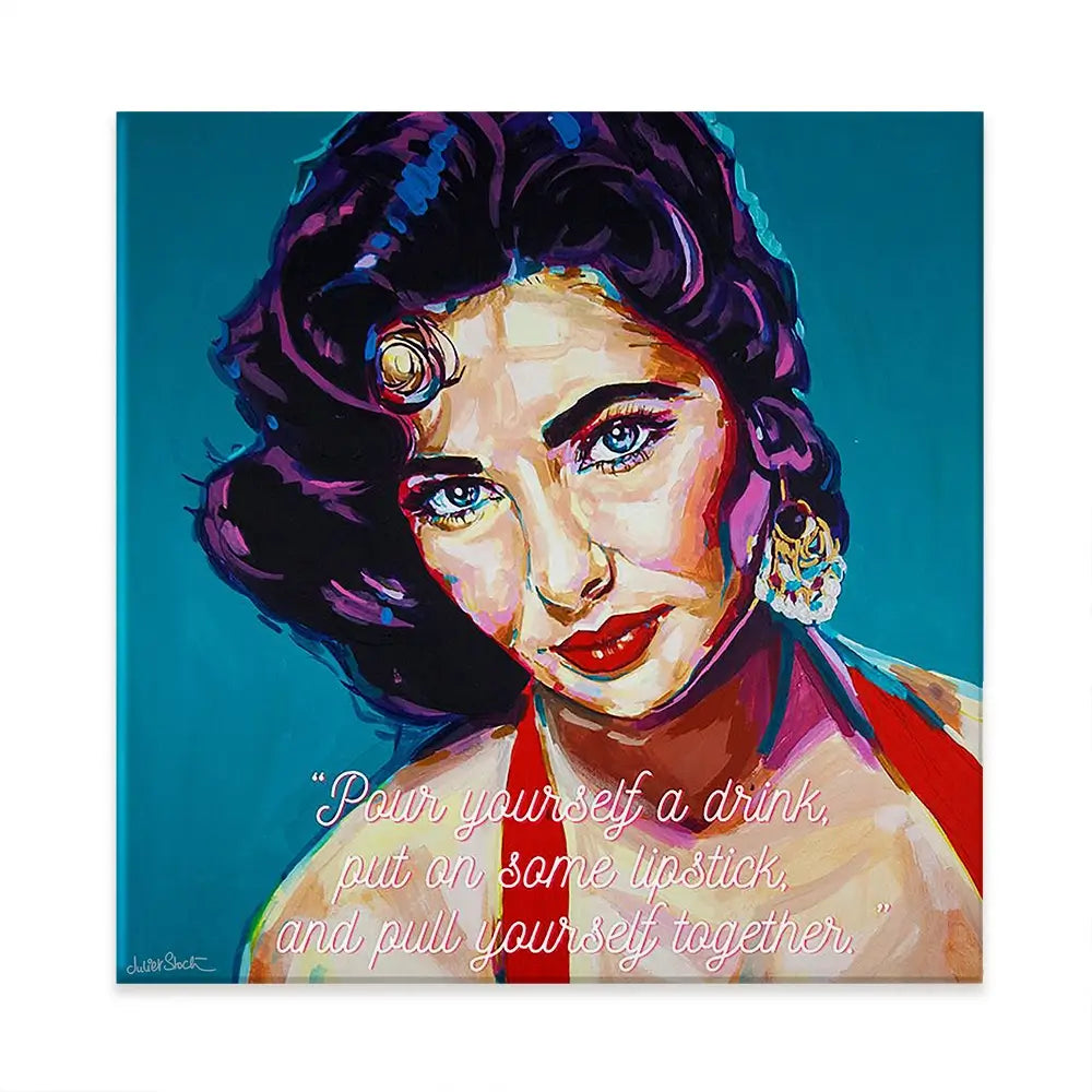 Elizabeth Taylor Square Canvas Print Elizabeth Taylor Square Canvas Print wall art product Juliet Stockton