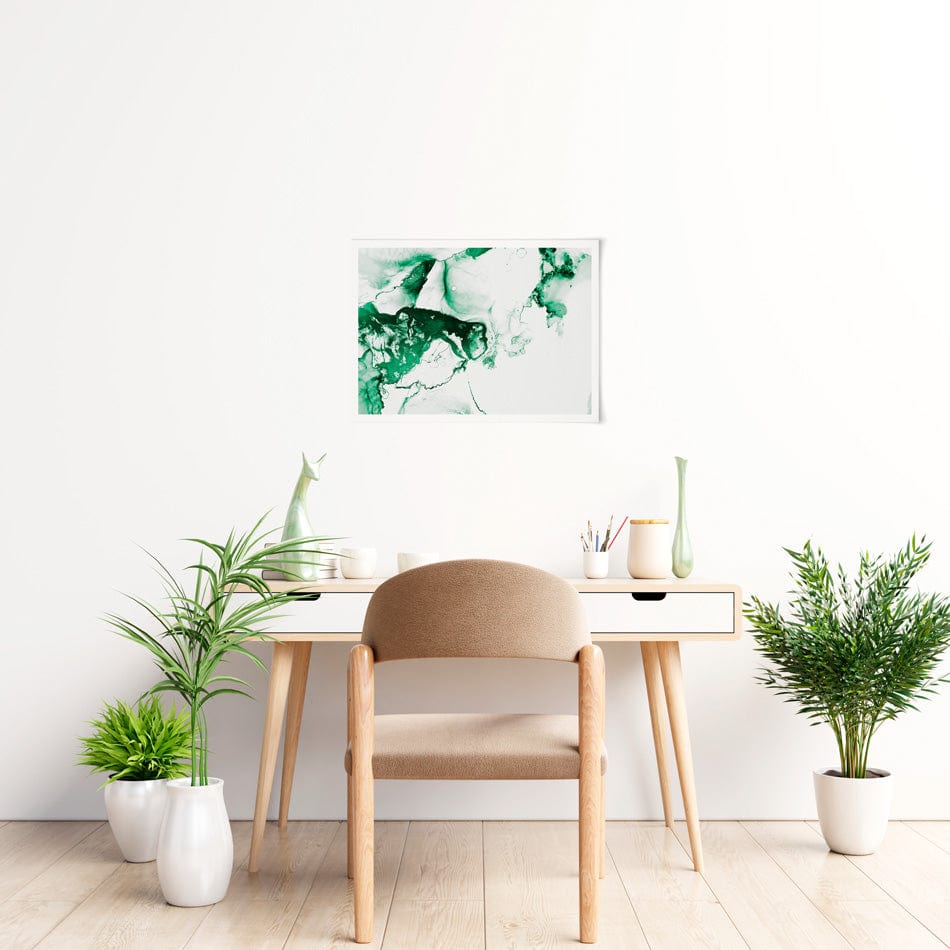 Emerald White Art Print wall art product / Shutterstock