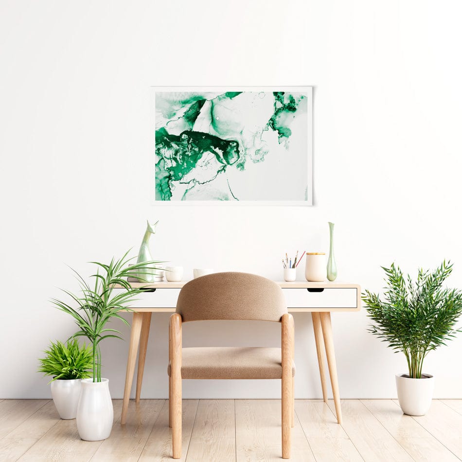Emerald White Art Print wall art product / Shutterstock