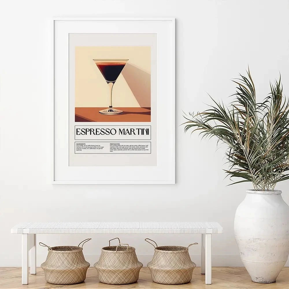 Espresso Martini Recipe Framed Art Print Espresso Martini Recipe Framed Art Print wall art product Art Print Shop