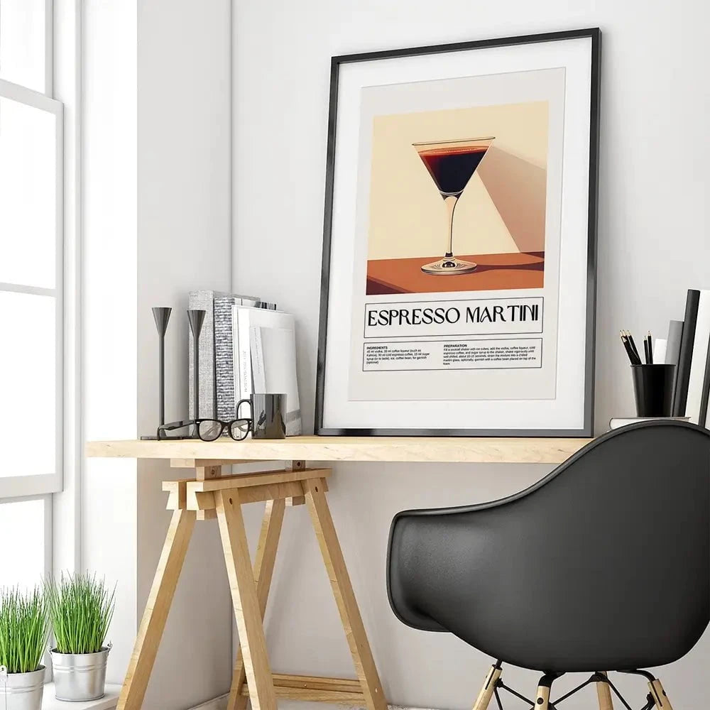 Espresso Martini Recipe Framed Art Print Espresso Martini Recipe Framed Art Print wall art product Art Print Shop