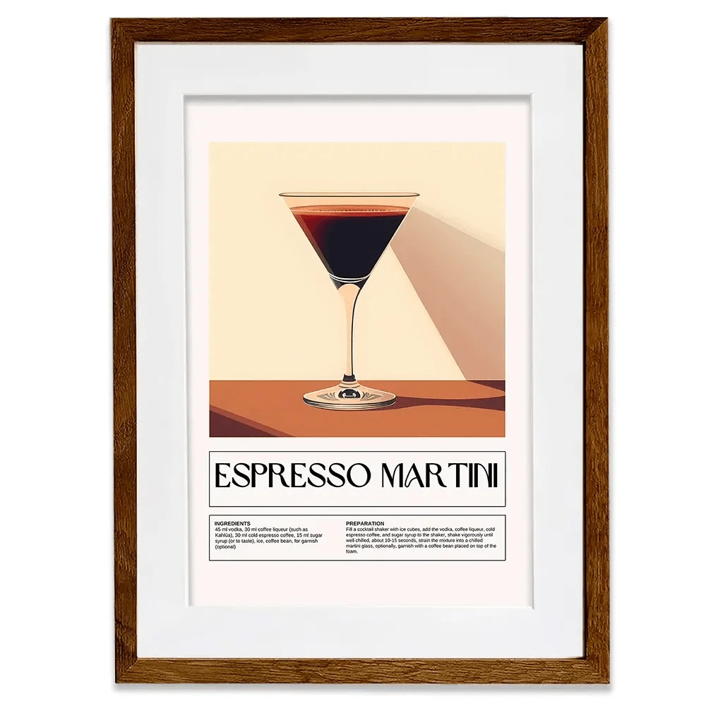 Espresso Martini Recipe Framed Art Print Espresso Martini Recipe Framed Art Print wall art product Art Print Shop