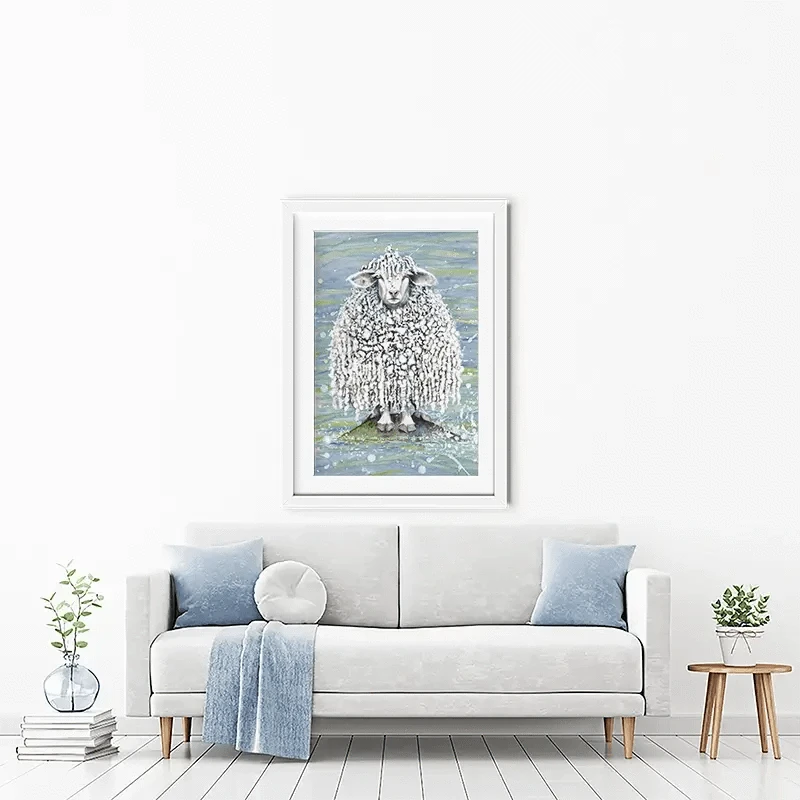 Ethel's Seaside Visit Framed Art Print Ethel's Seaside Visit Framed Art Print wall art product Maggie Vandewalle - Independent