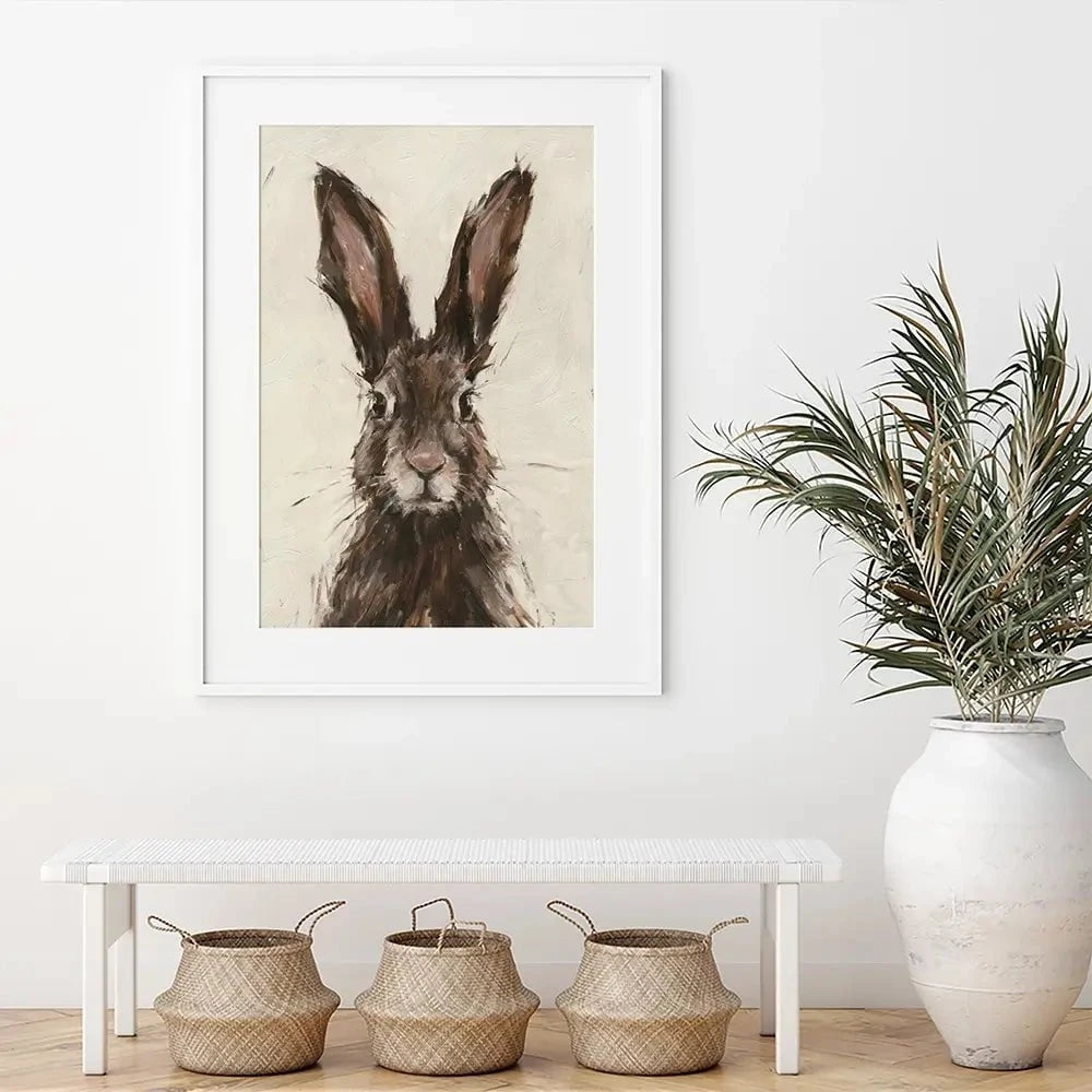 European Hare Framed Art Print European Hare Framed Art Print wall art product Ethan Harper