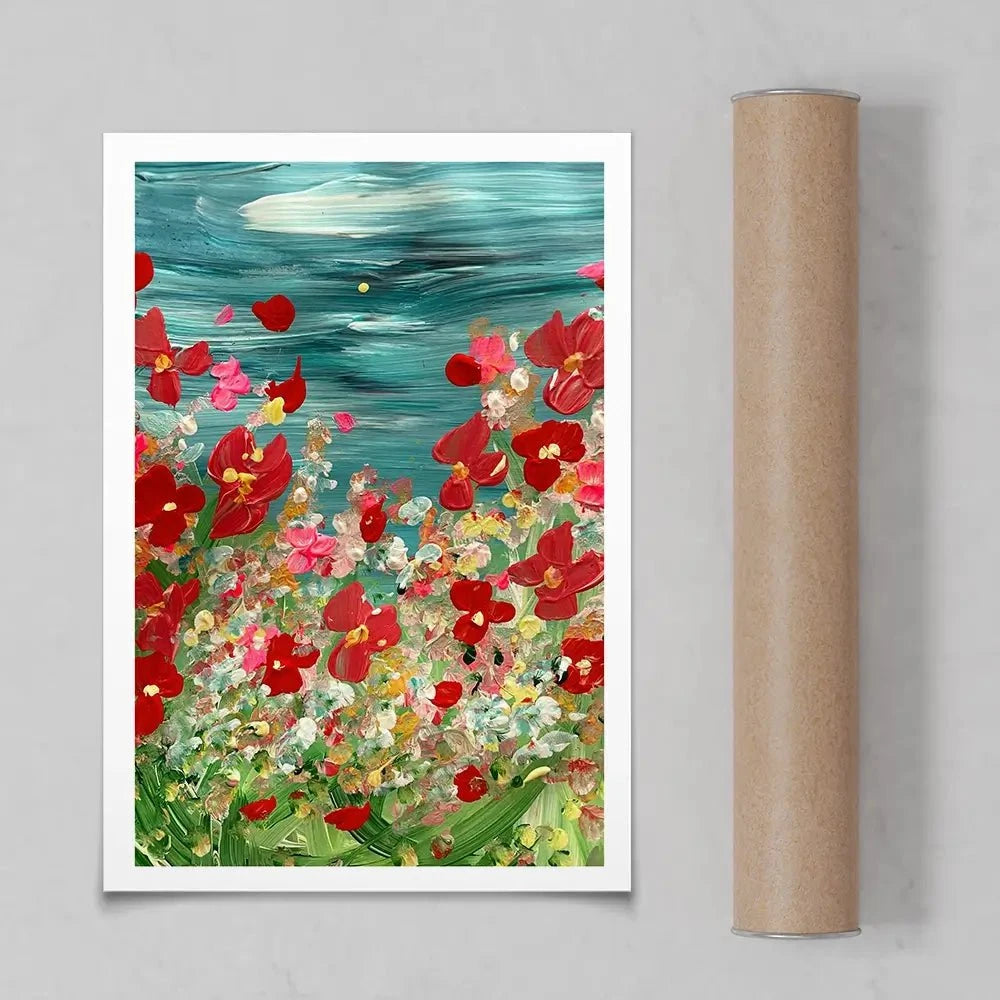 Evening Wildflowers Art Print Evening Wildflowers Art Print wall art product Charlotte Anna Reed