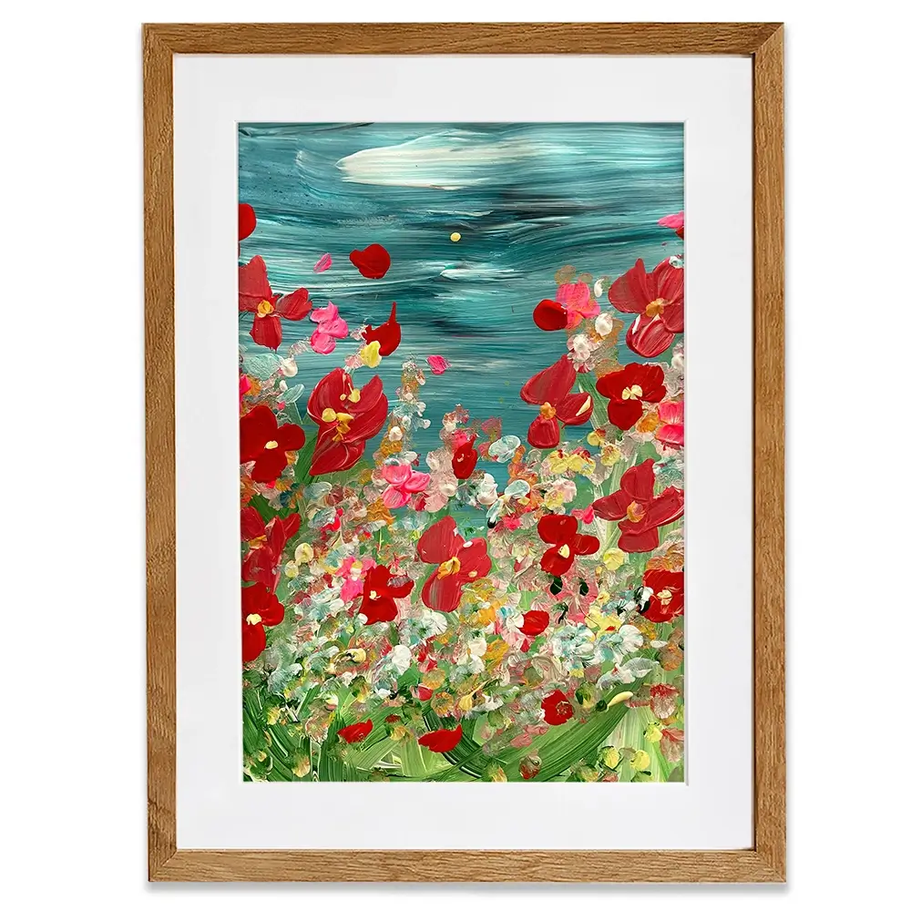 Evening Wildflowers Framed Art Print Evening Wildflowers Framed Art Print wall art product Charlotte Anna Reed
