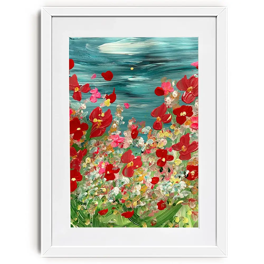Evening Wildflowers Framed Art Print Evening Wildflowers Framed Art Print wall art product Charlotte Anna Reed
