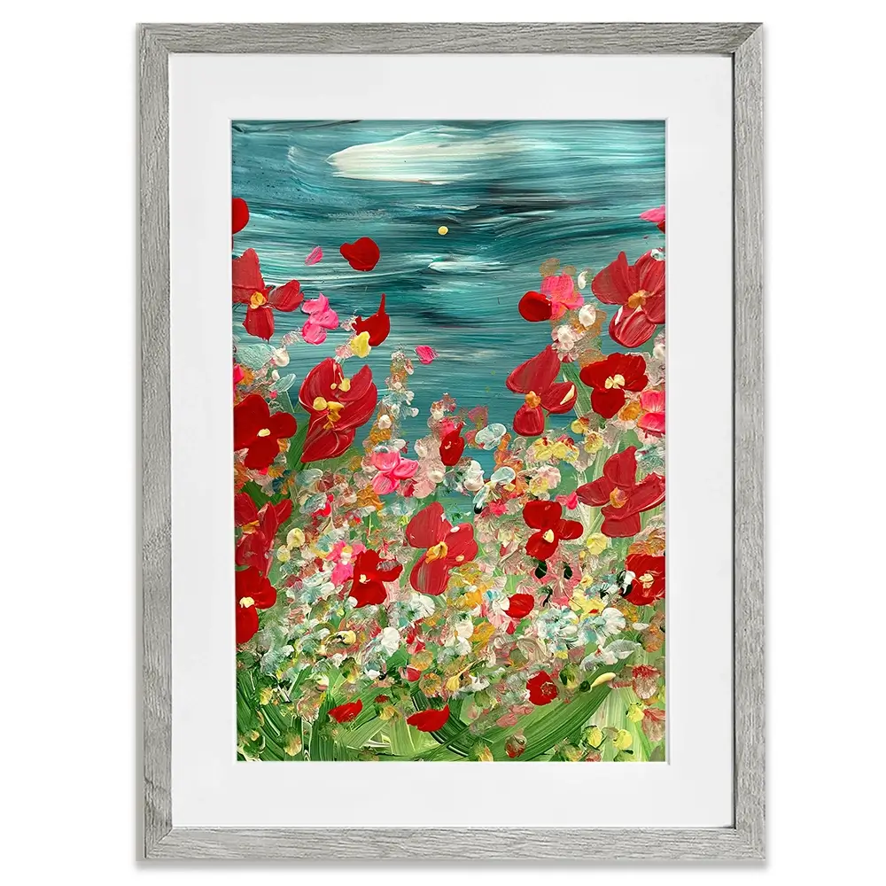 Evening Wildflowers Framed Art Print Evening Wildflowers Framed Art Print wall art product Charlotte Anna Reed