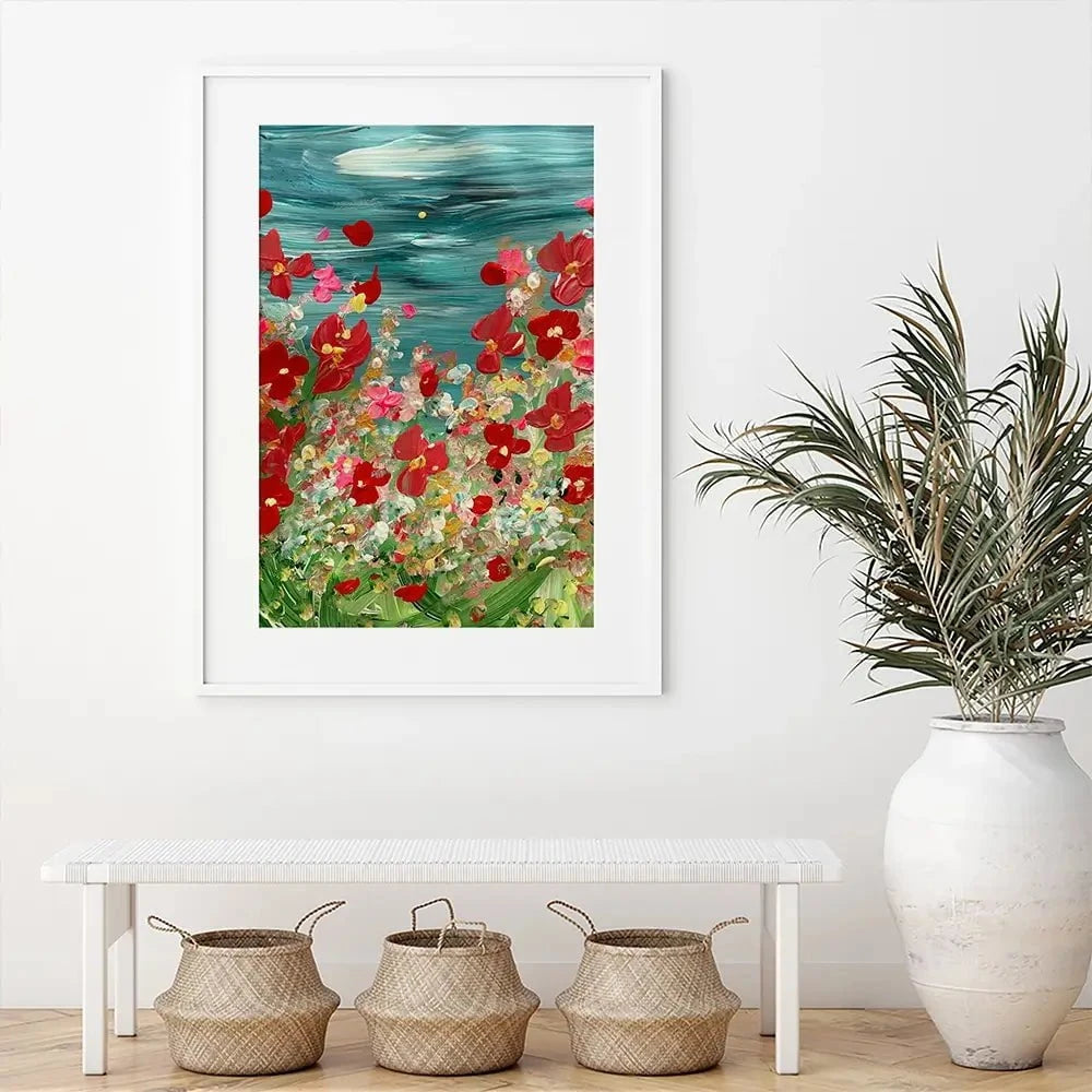 Evening Wildflowers Framed Art Print Evening Wildflowers Framed Art Print wall art product Charlotte Anna Reed