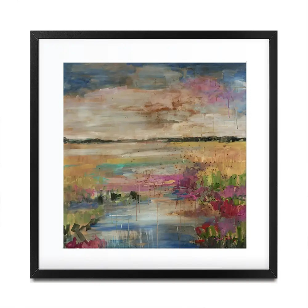 Expressionistic Marsh Square Framed Art Print Expressionistic Marsh Square Framed Art Print wall art product Tiffani Taylor - Independent