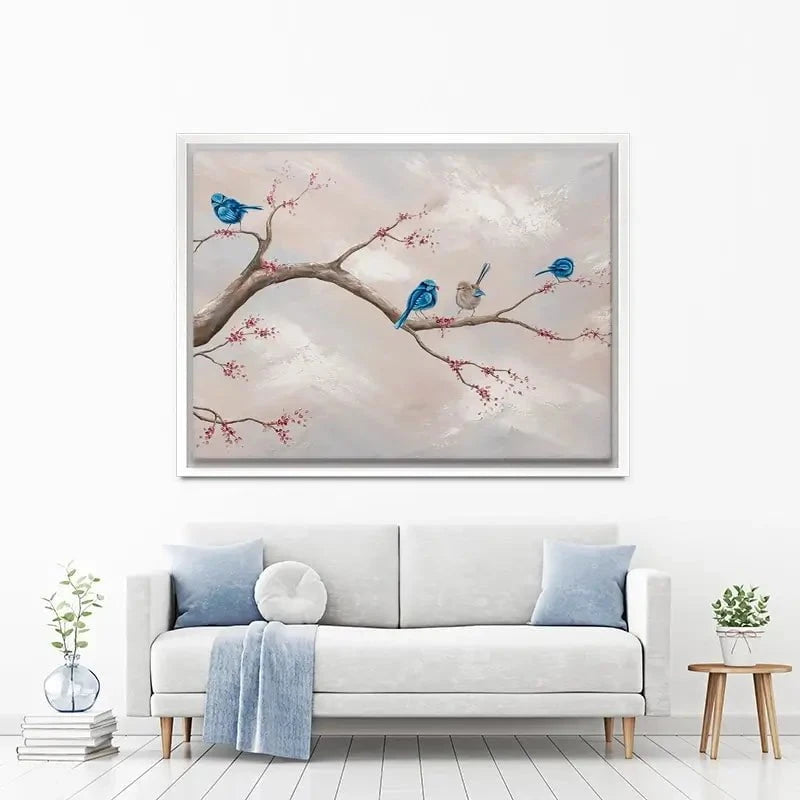 Fairy Wren Adventures Canvas Print Fairy Wren Adventures Canvas Print wall art product Isabella Karolewicz