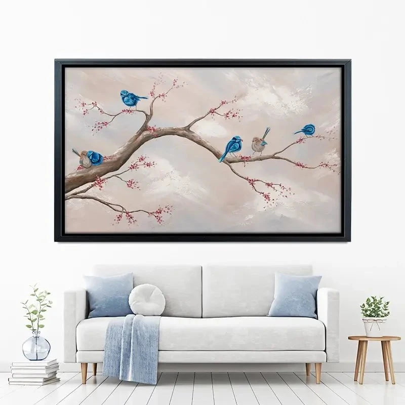 Fairy Wren Adventures Canvas Print Fairy Wren Adventures Canvas Print wall art product Isabella Karolewicz
