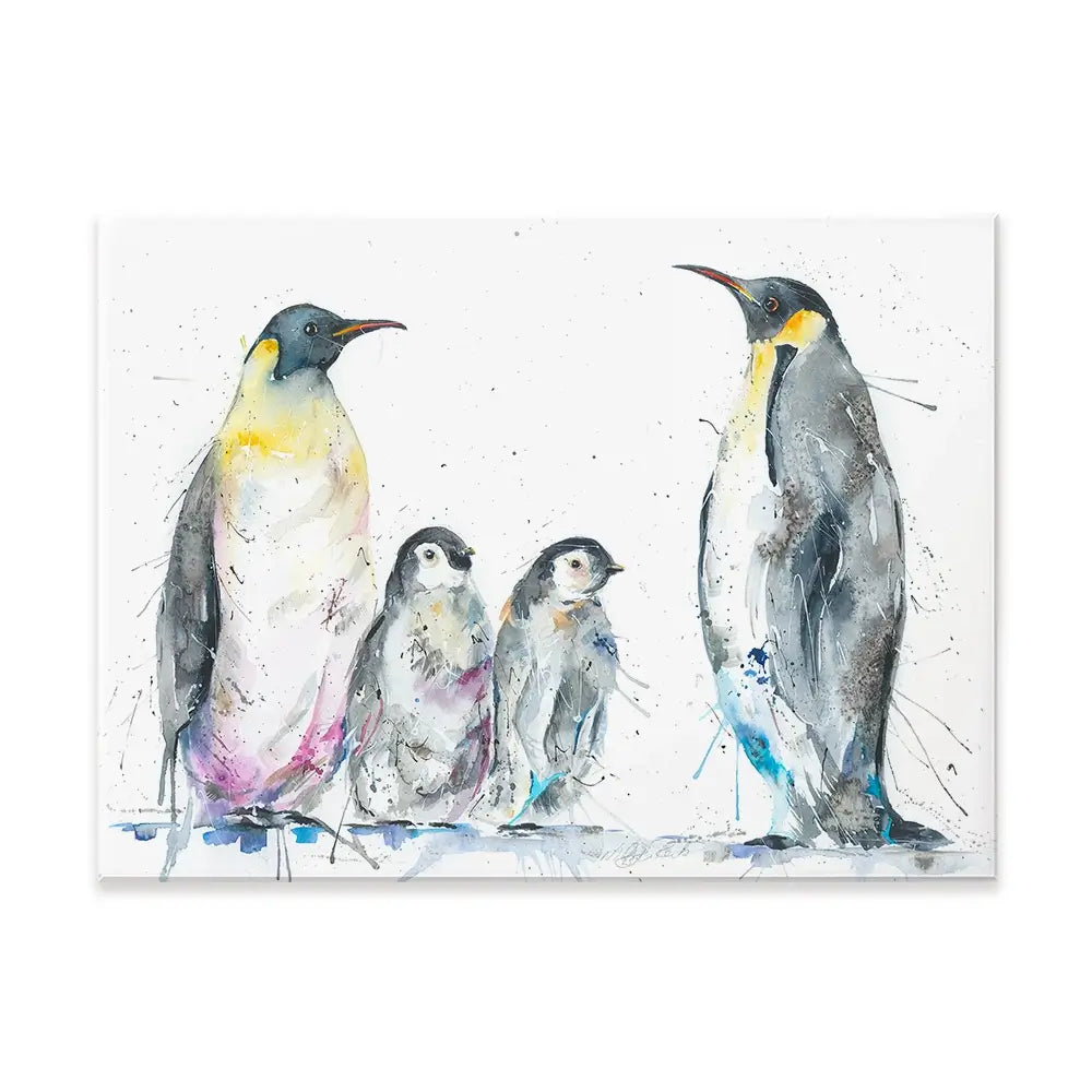 Family Of Penguins Canvas Print Family Of Penguins Canvas Print wall art product Nicola Jane Rowles