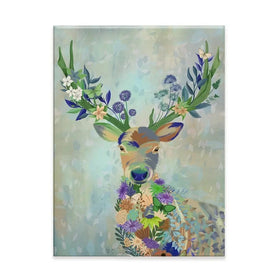Fantastic Florals Deer Portrait Canvas Print Fantastic Florals Deer Portrait Canvas Print wall art product Fab Funky