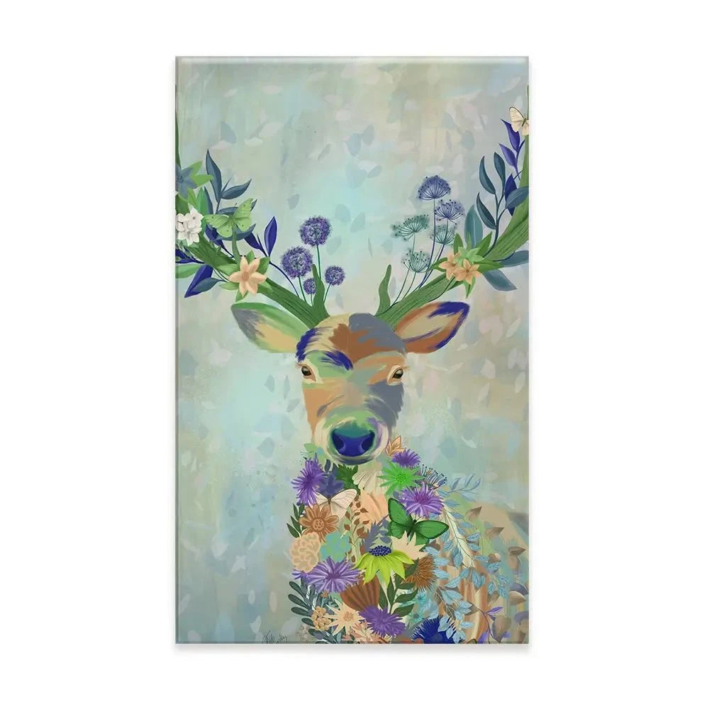 Fantastic Florals Deer Portrait Canvas Print Fantastic Florals Deer Portrait Canvas Print wall art product Fab Funky
