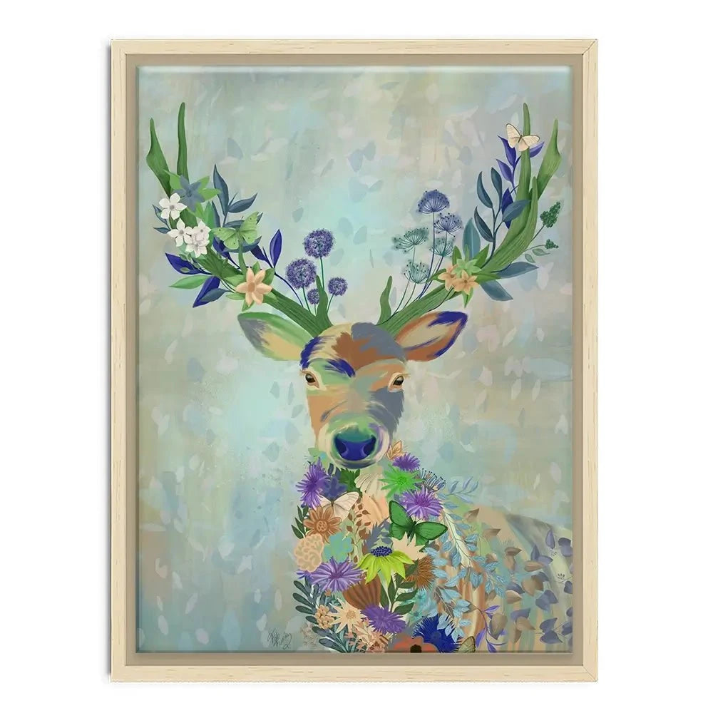 Fantastic Florals Deer Portrait Canvas Print Fantastic Florals Deer Portrait Canvas Print wall art product Fab Funky