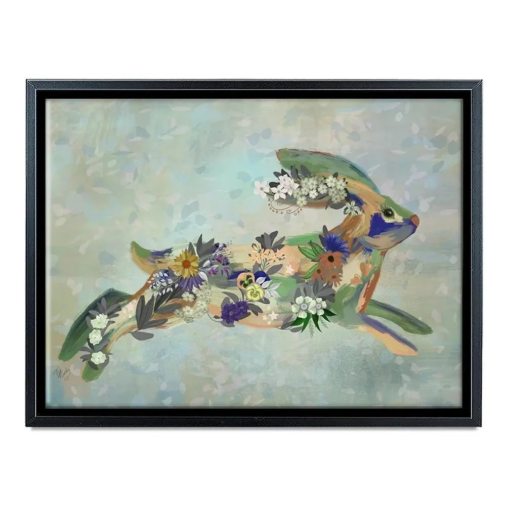 Fantastic Florals Hare Running Canvas Print Fantastic Florals Hare Running Canvas Print wall art product Fab Funky