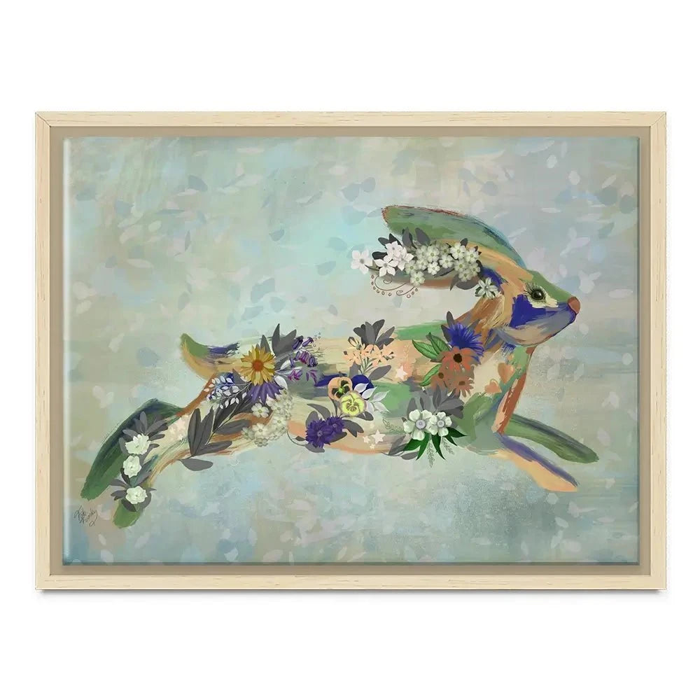 Fantastic Florals Hare Running Canvas Print Fantastic Florals Hare Running Canvas Print wall art product Fab Funky