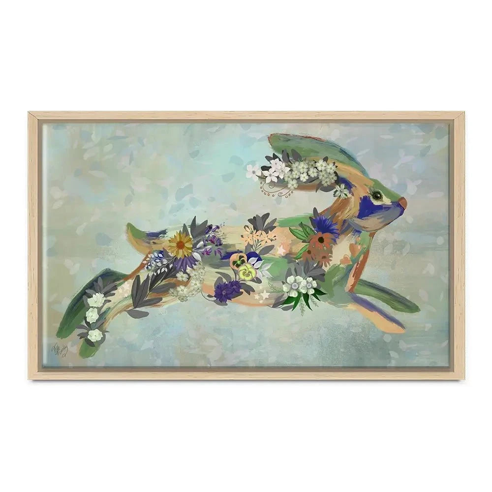 Fantastic Florals Hare Running Canvas Print Fantastic Florals Hare Running Canvas Print wall art product Fab Funky