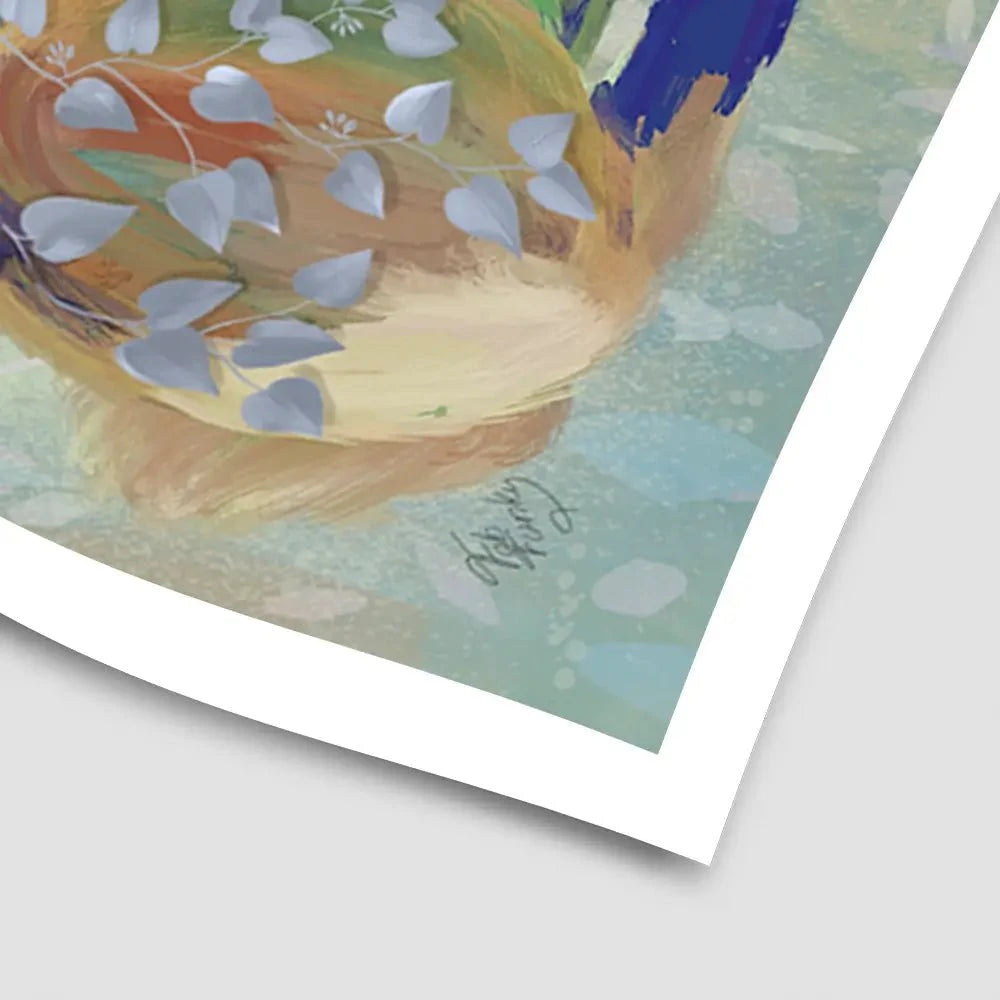 Fantastic Florals Hare Sitting Art Print Fantastic Florals Hare Sitting Art Print wall art product Fab Funky