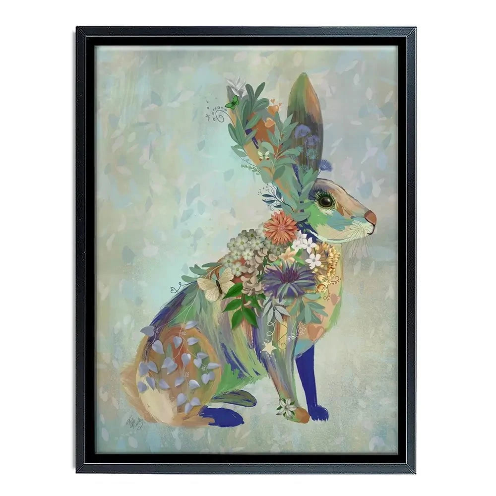 Fantastic Florals Hare Sitting Canvas Print Fantastic Florals Hare Sitting Canvas Print wall art product Fab Funky