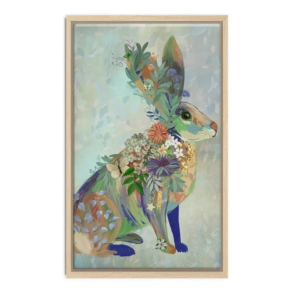 Fantastic Florals Hare Sitting Canvas Print Fantastic Florals Hare Sitting Canvas Print wall art product Fab Funky