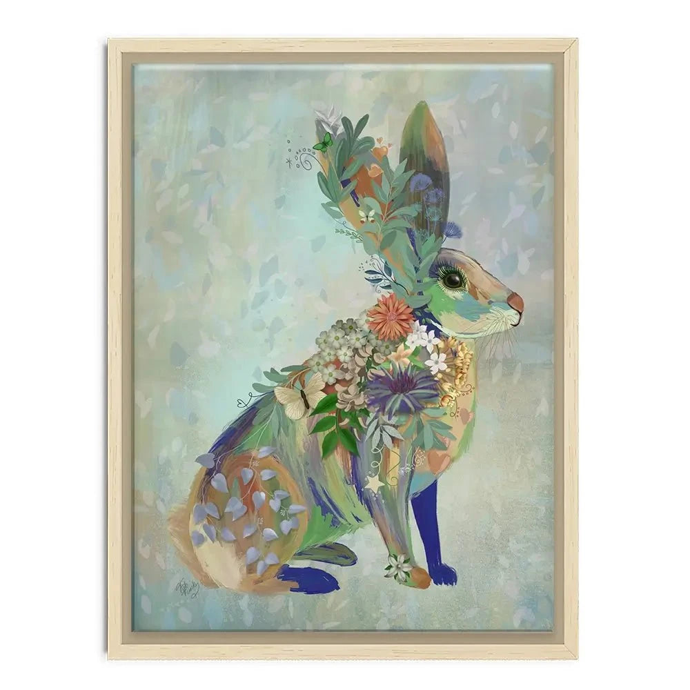 Fantastic Florals Hare Sitting Canvas Print Fantastic Florals Hare Sitting Canvas Print wall art product Fab Funky