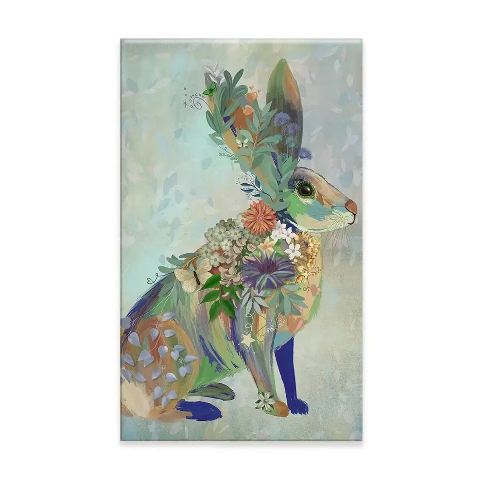 Fantastic Florals Hare Sitting Canvas Print Fantastic Florals Hare Sitting Canvas Print wall art product Fab Funky