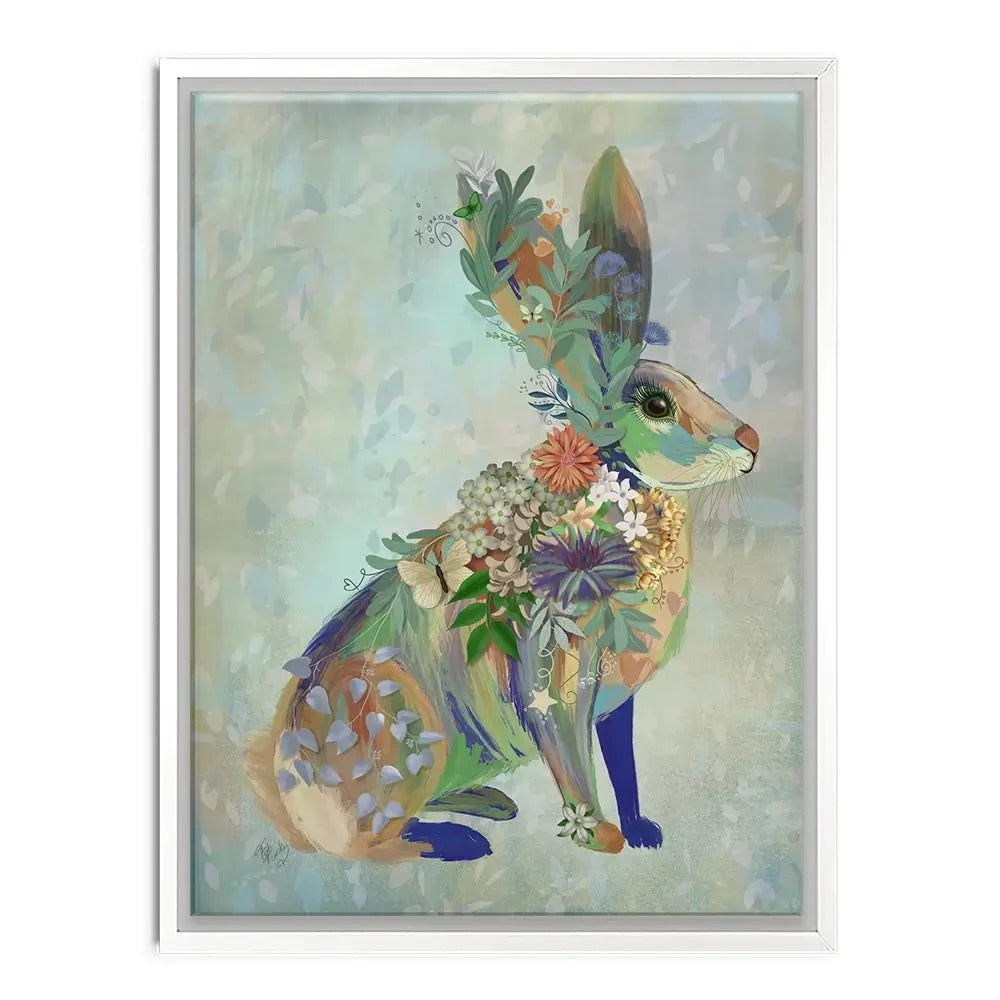 Fantastic Florals Hare Sitting Canvas Print Fantastic Florals Hare Sitting Canvas Print wall art product Fab Funky