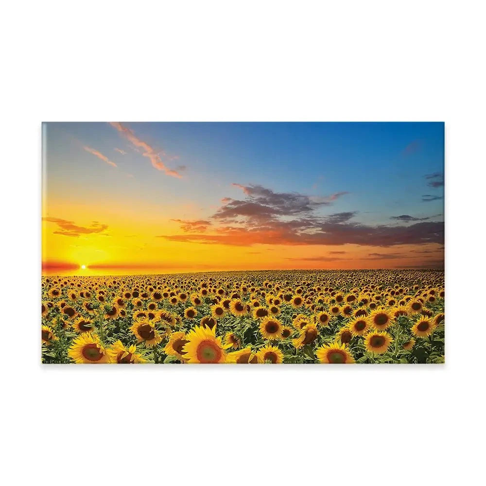 Field Of Blooming Sunflowers Canvas Print Field Of Blooming Sunflowers Canvas Print wall art product gornjak / Shutterstock