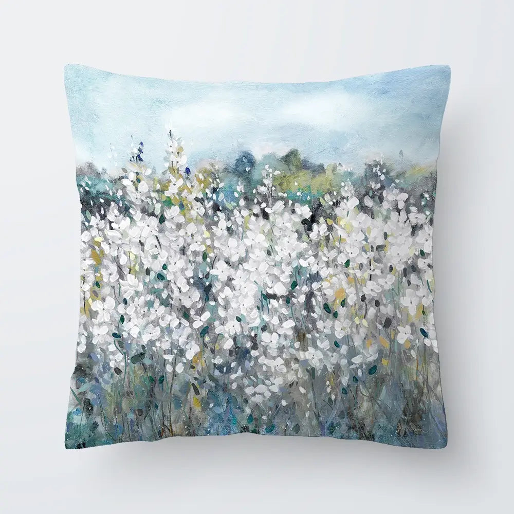 Fields In White Bloom Cushion Fields In White Bloom Cushion wall art product Carol Robinson