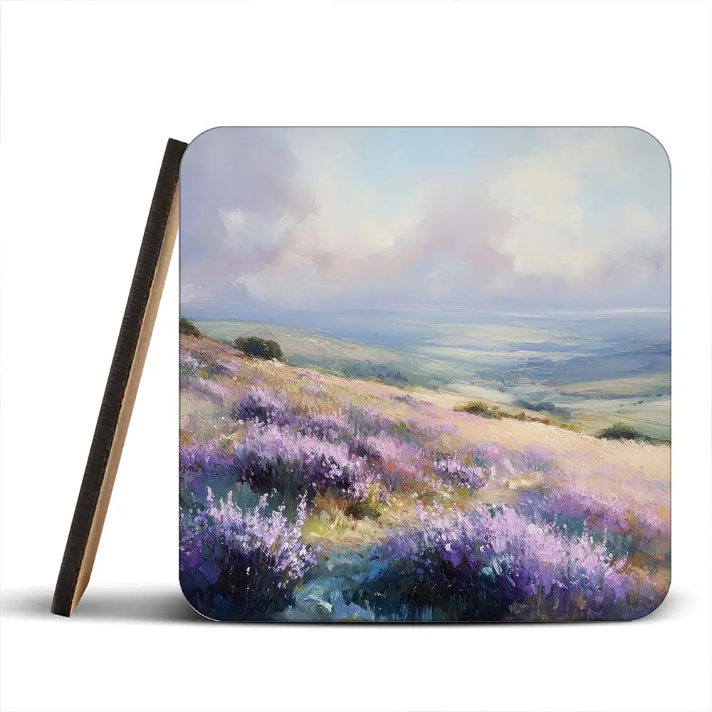 Fields Of Lavender Coaster Set Fields Of Lavender Coaster Set wall art product Tanya Ocean