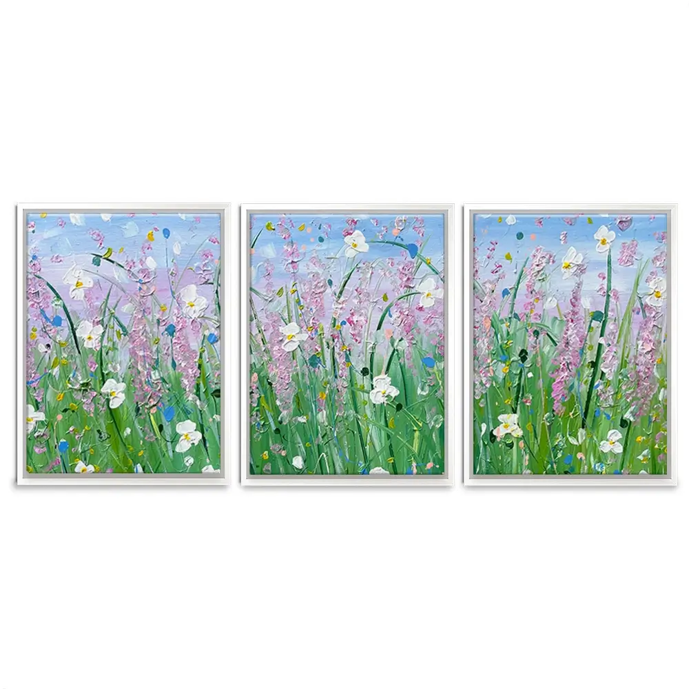 Fields Of Summer Trio Canvas Print Fields Of Summer Trio Canvas Print wall art product Charlotte Anna Reed