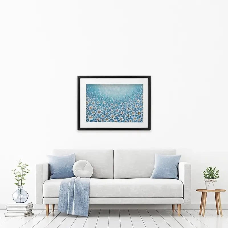 Filled With White Flowers Framed Art Print Filled With White Flowers Framed Art Print wall art product Olga Tkachyk