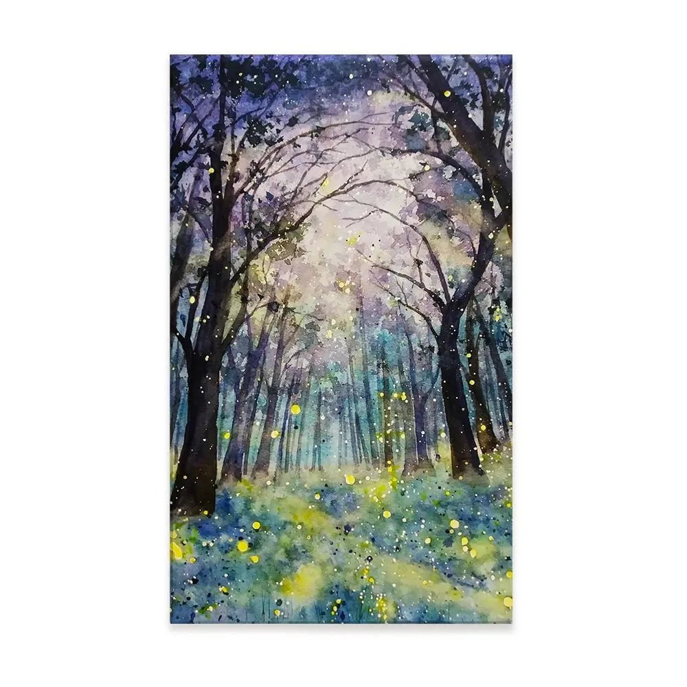 Fireflies Forest Canvas Print Fireflies Forest Canvas Print wall art product Tinna widianti / Shutterstock